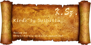 Király Szibilla névjegykártya